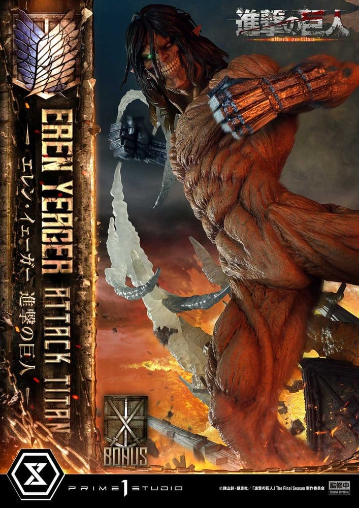 Attack on Titan (TV animation) Ultimate Diorama Masterline Statue Eren Yeager Attack Titan Bonus Version 81 cm