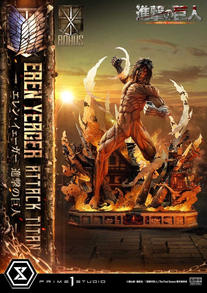 Attack on Titan (TV animation) Ultimate Diorama Masterline Statue Eren Yeager Attack Titan Bonus Version 81 cm