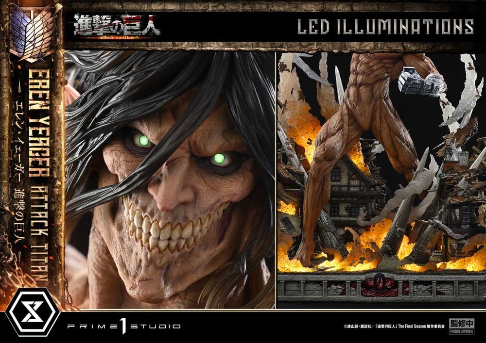 Attack on Titan (TV animation) Ultimate Diorama Masterline Statue Eren Yeager Attack Titan Bonus Version 81 cm
