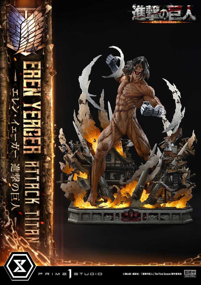 Attack on Titan (TV animation) Ultimate Diorama Masterline Statue Eren Yeager Attack Titan Bonus Version 81 cm
