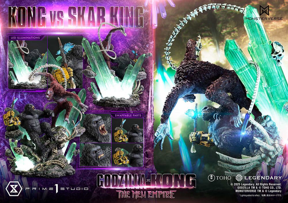 Godzilla x Kong: The New Empire Ultimate Diorama Masterline Series Statue Kong vs Skar King Bonus Version 104 cm