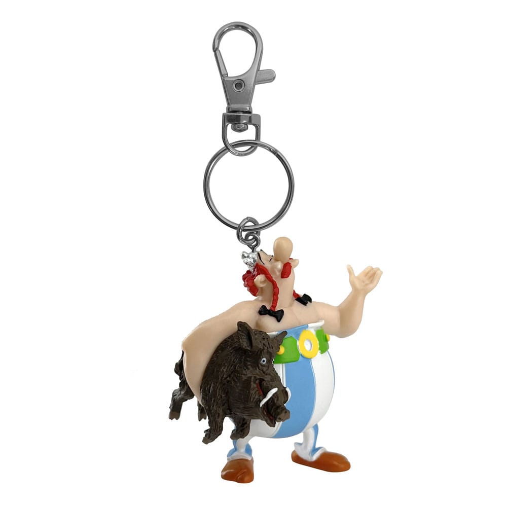 Asterix Keychain Obelix Carrying a Boar 14 cm