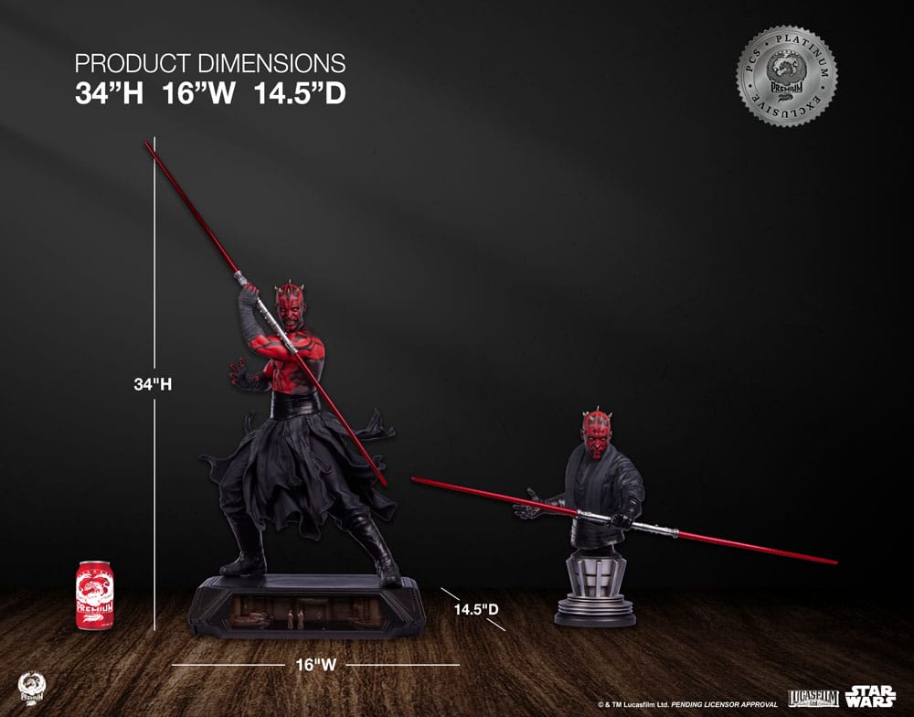 Star Wars Epic Series Statue 1/3 Darth Maul Platinum Exclusive 86 cm