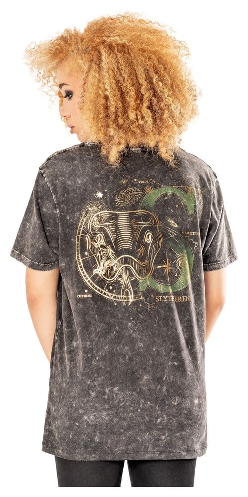 Harry Potter T-Shirt Slytherin Acid Wash Size XL