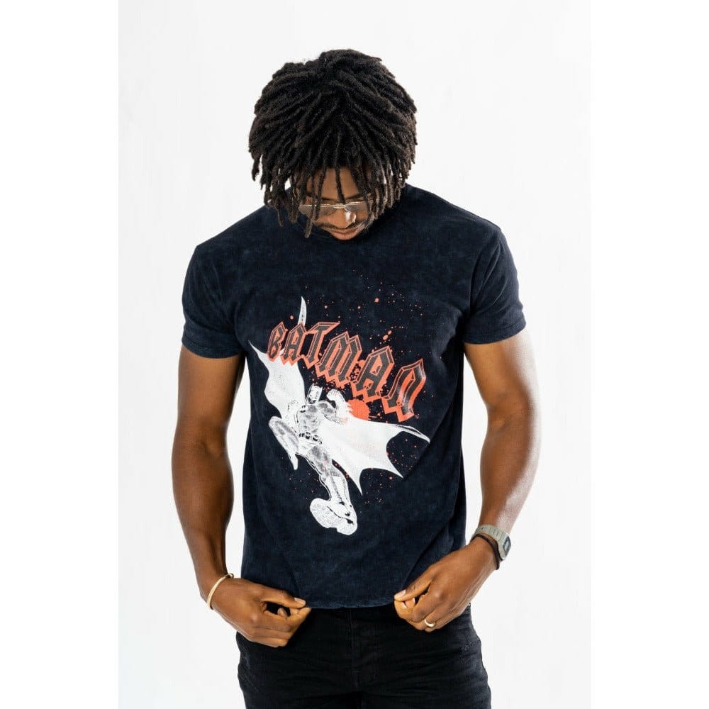 Batman T-Shirt Rock Acid Wash Size M