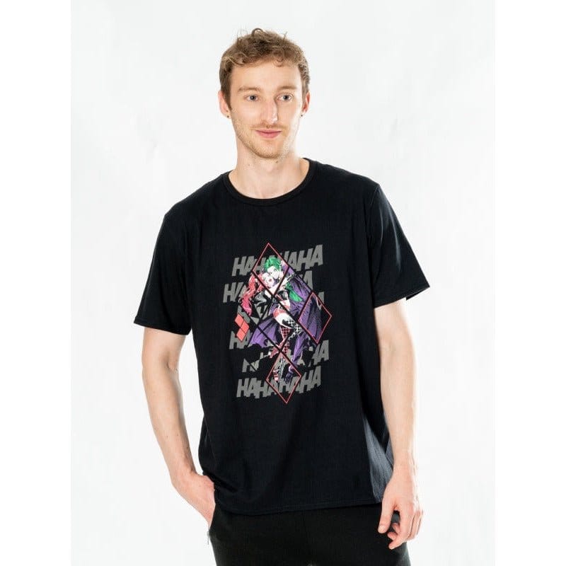 DC Comics T-Shirt Harley Quinn Joker Diamond Size L