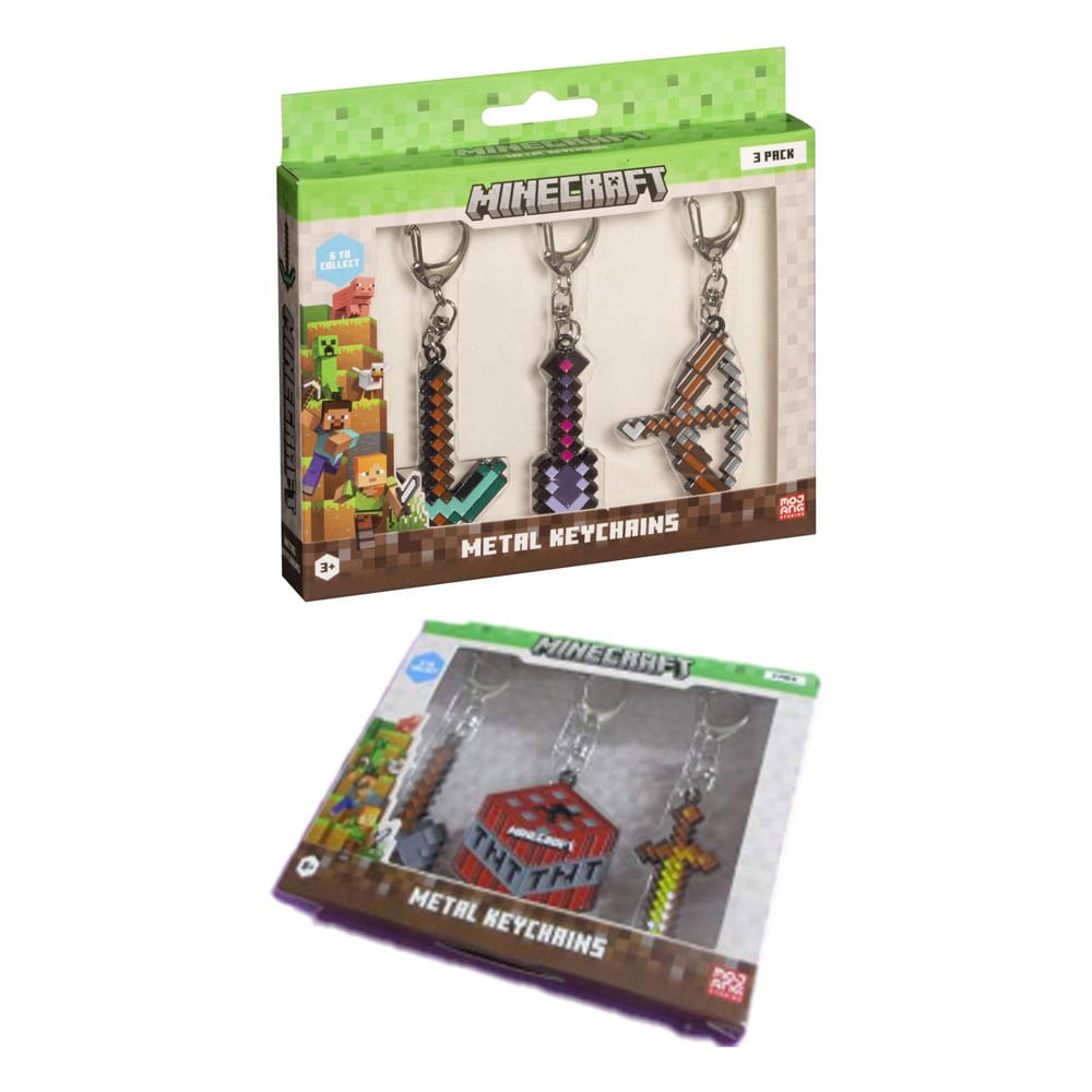 Minecraft Keychains 3-Pack Assortment (12)