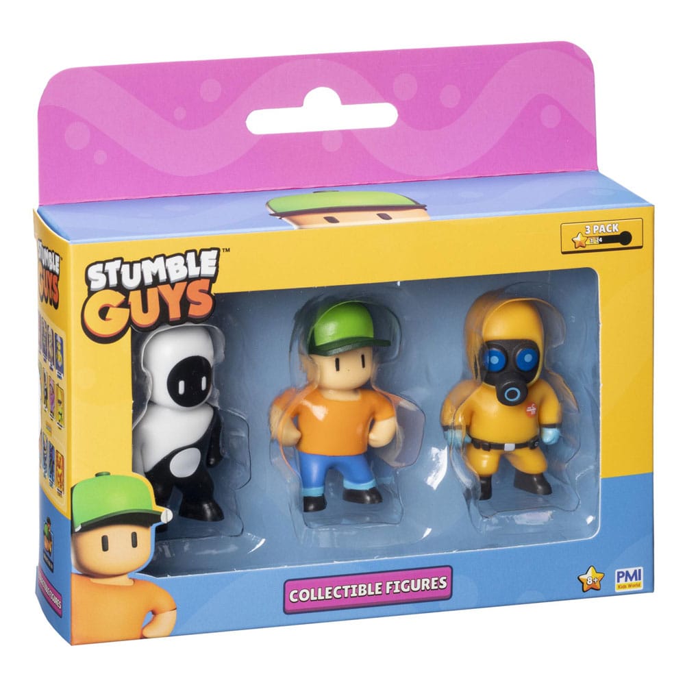 Stumble Guys: Wave 2 3-figure window box collectible figures Yang + Mr Stumble + Hazmat NBC