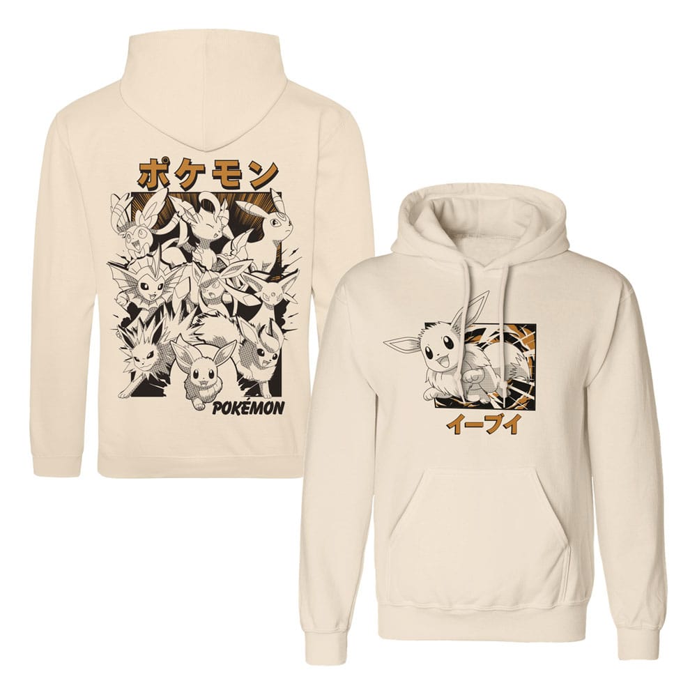 Pokémon Hooded Sweater Eevee Evolutions Katakana Size M