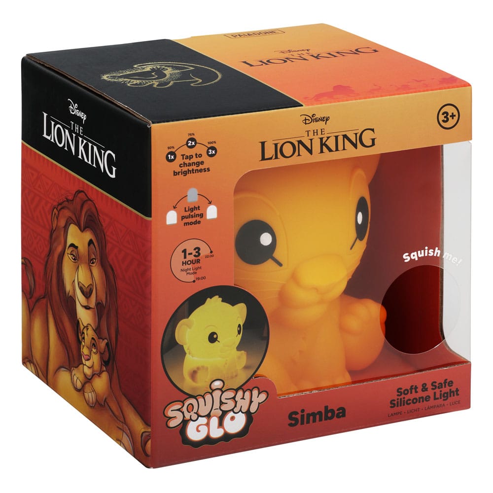 Disney Squishy Glo Silicone Light The Lion King Simba 15 cm