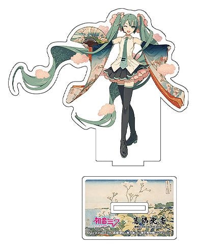 Hatsune Miku x Katsushika Hokusai iXima Die-Cut Acrylic Stand Shinagawa Gotenyama on the Tokaido 10 cm (5)