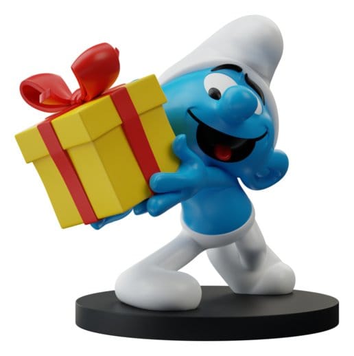 The Smurfs Statue Jokey Smurf with Gift 10 cm
