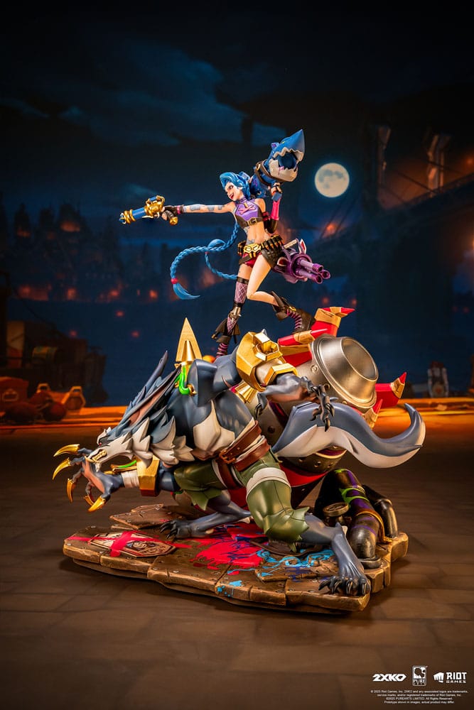 League of Legends Statue 1/10 2XKO Jinx & Warwick Diorama 37 cm