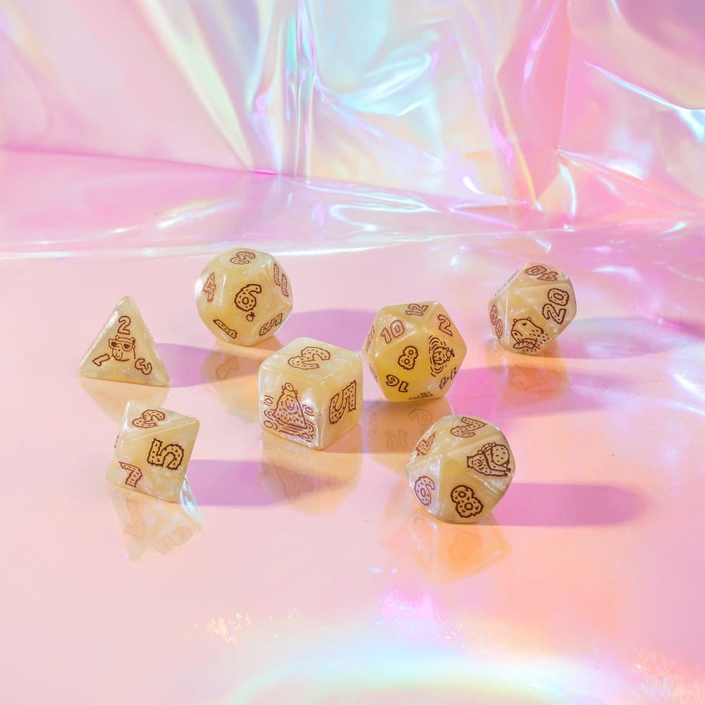 Capybara Dice Set of 7 Sleepy