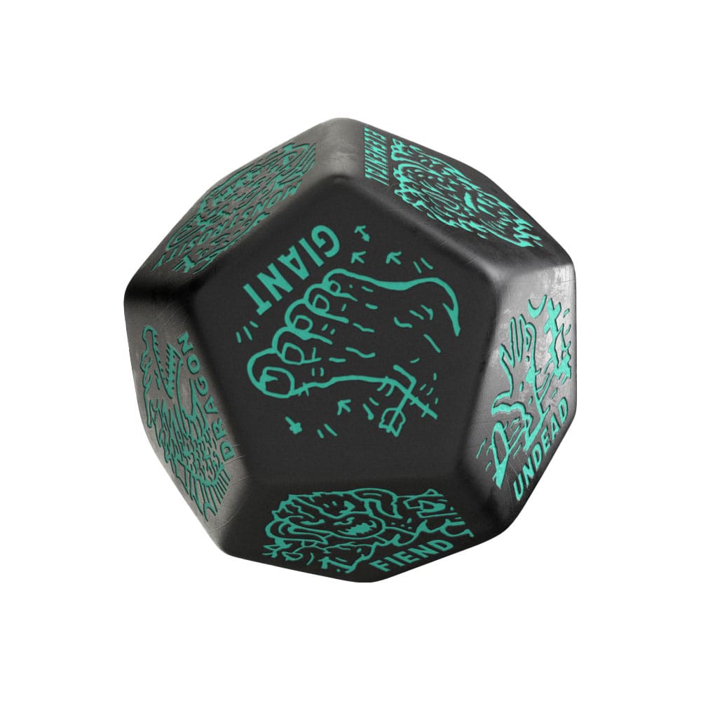 Viridian Jumbo Dice Monster Generator Die D12 Black