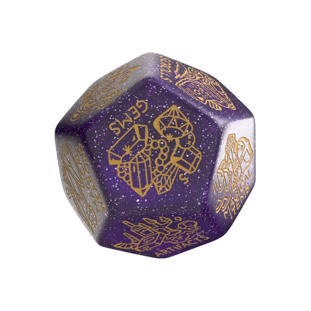 Viridian Jumbo Dice Treasure Generator Die D12 Shimmering Purple