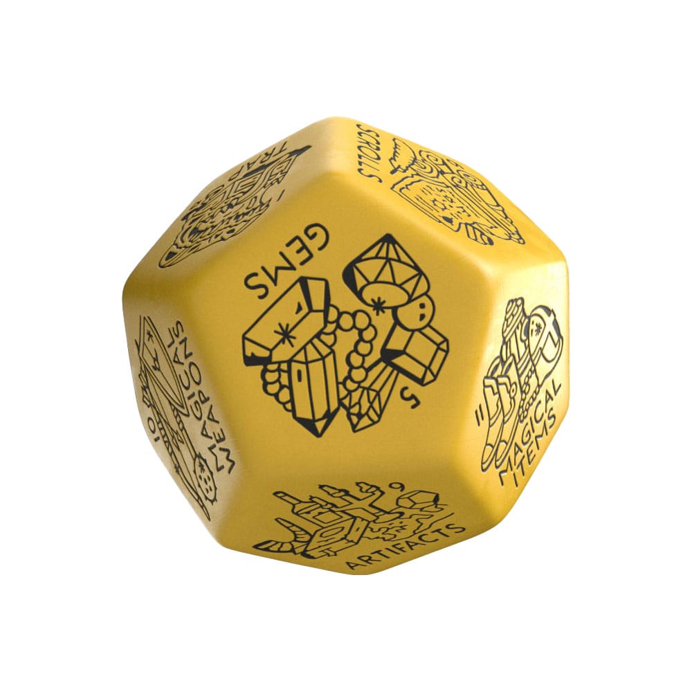 Viridian Jumbo Dice Treasure Generator Die D12 Yellow