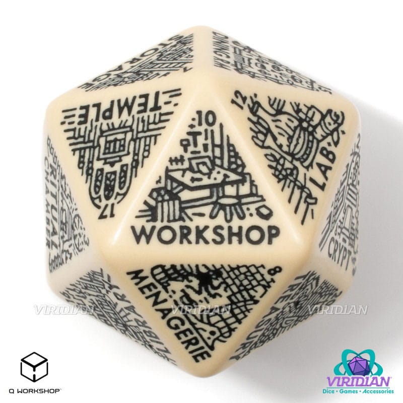 Viridian Jumbo Dice Dungeon Room Generator D20 Beige