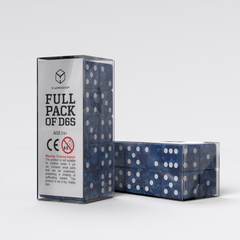 Q Workshop Dice Set Full Pack D6 Cobalt (20)