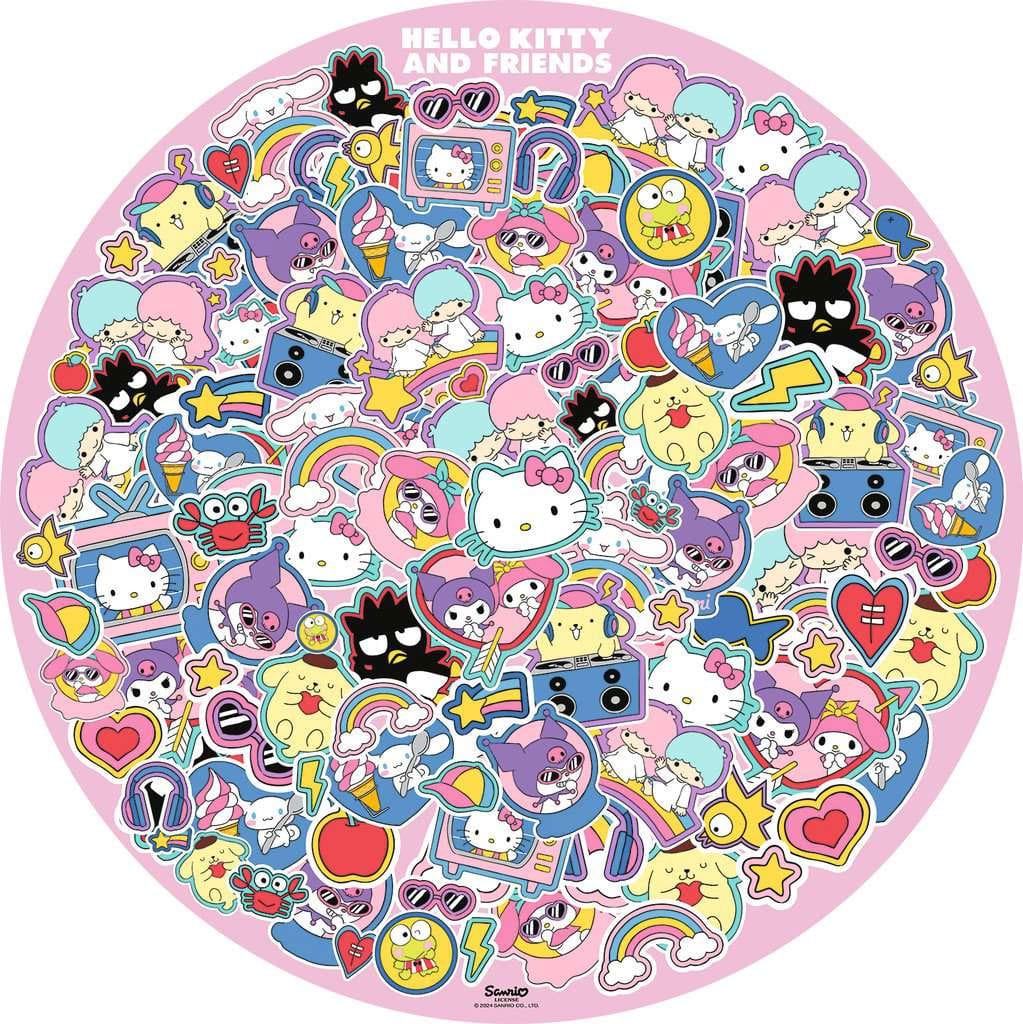 Helly Kitty and Friends Round Jigsaw Puzzle (500 pieces)