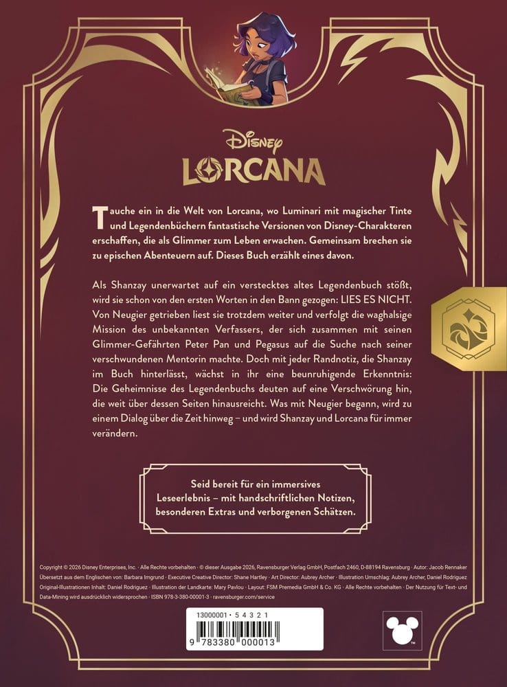 Disney Lorcana TCG Quest of Wonders - Legendenbuch eines Illuminari *German Version*