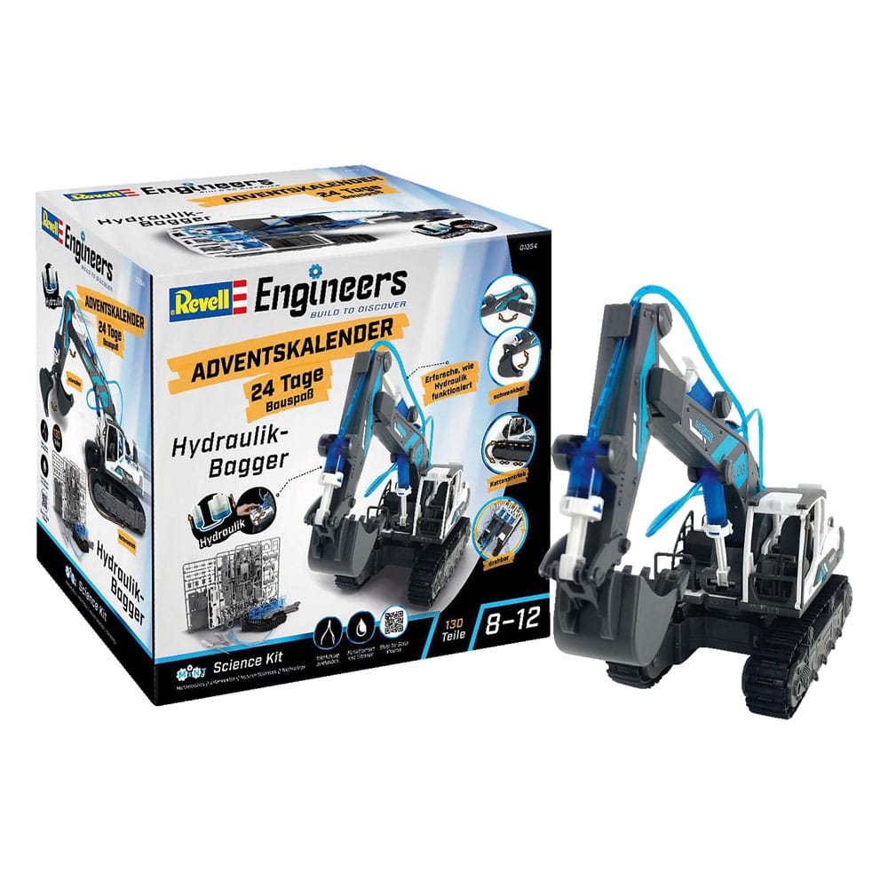 Revell Engineers Advent Calendar Hydraulic excavator model kit