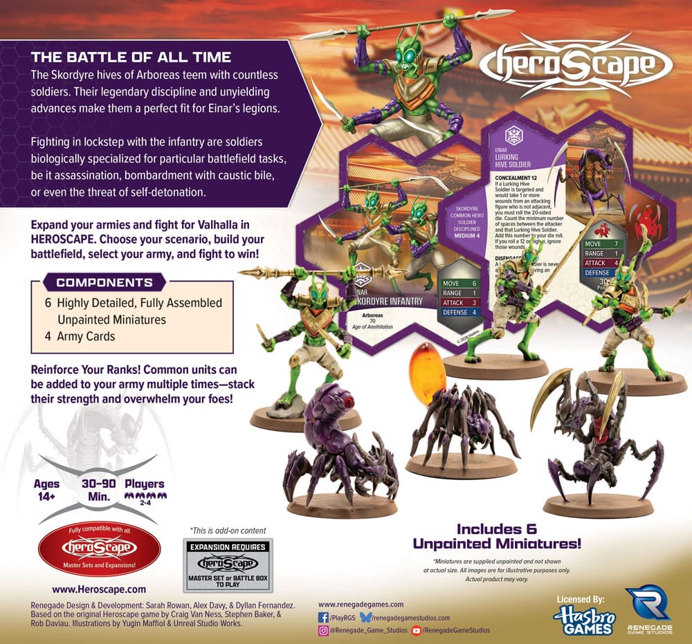Heroscape Army Expansion Age of Annihilation Skordyre Soldiers (Common) *English Version*