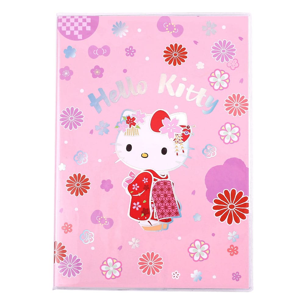 Sanrio Notebook Hello Kitty Kimono Holographic Checkered
