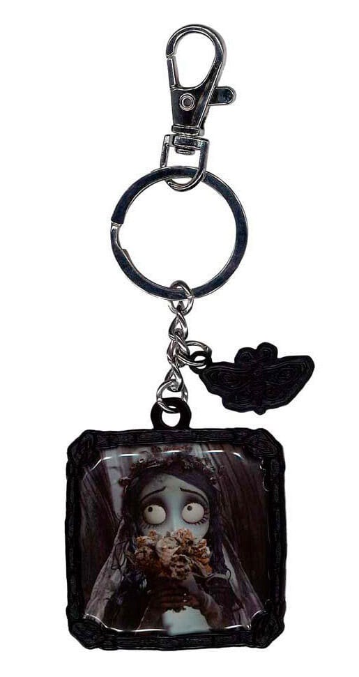 Corpse Bride Metal Keychain Flowers