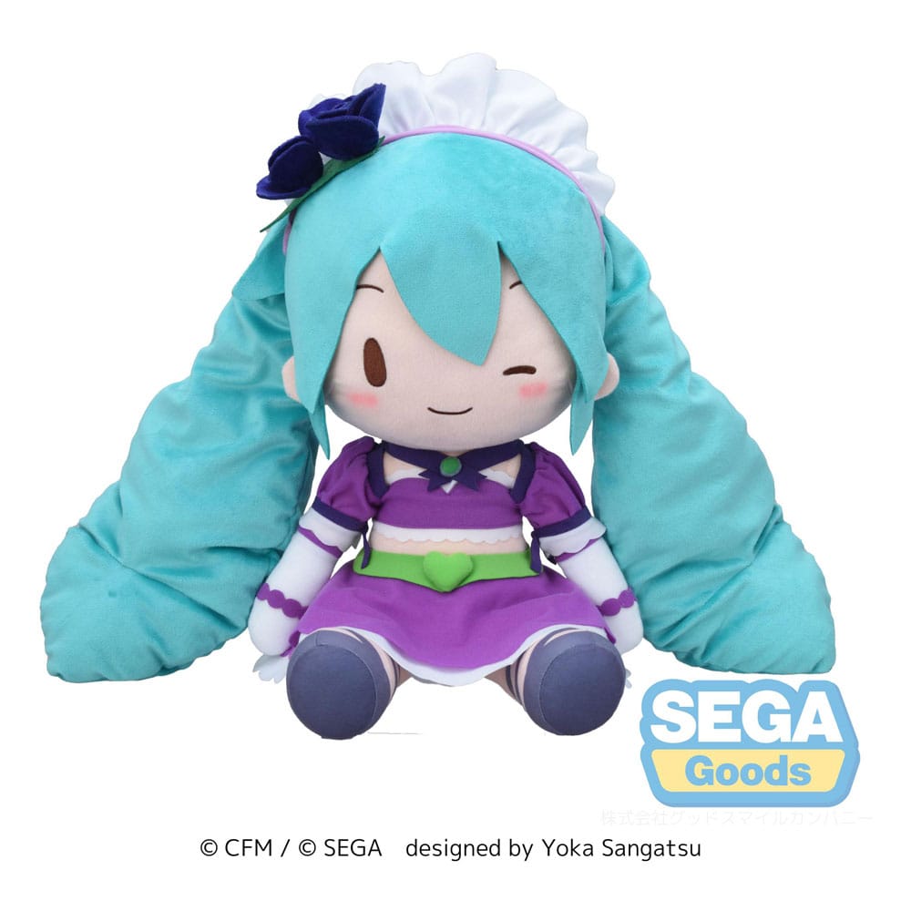 Character Vocal Series 01: Hatsune Miku Fuwa Petit Plush Figure Hatsune Miku x Love and Berry Dress Up and Dance! Sparkly Purple 40 cm