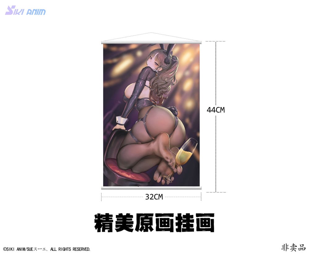 Original Character PVC Statue 1/6 Champagne and Bunny Girl Rose Bare Feet Ver. 31 cm