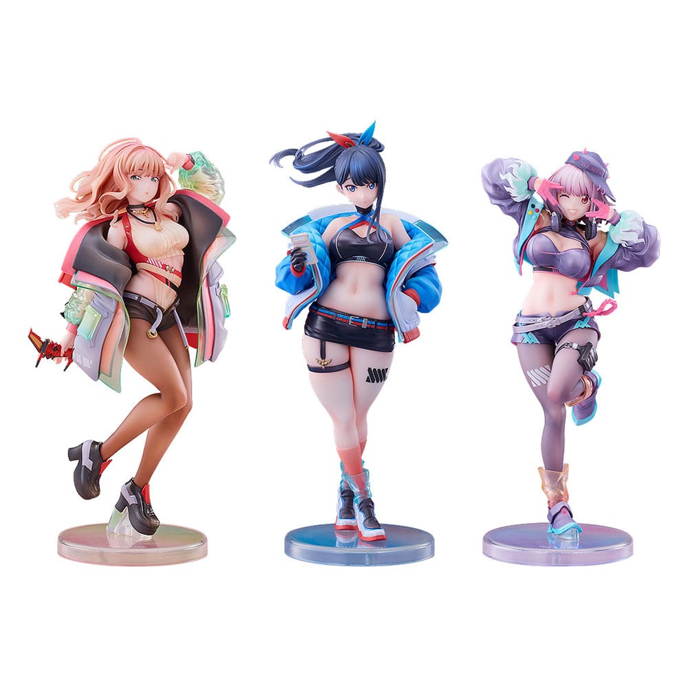 Gridman Universe PVC Statues 3-Pack 1/7 Rikka Takarada, Akane Shinjo, Yume Minami: Dreamy Divas Ver.