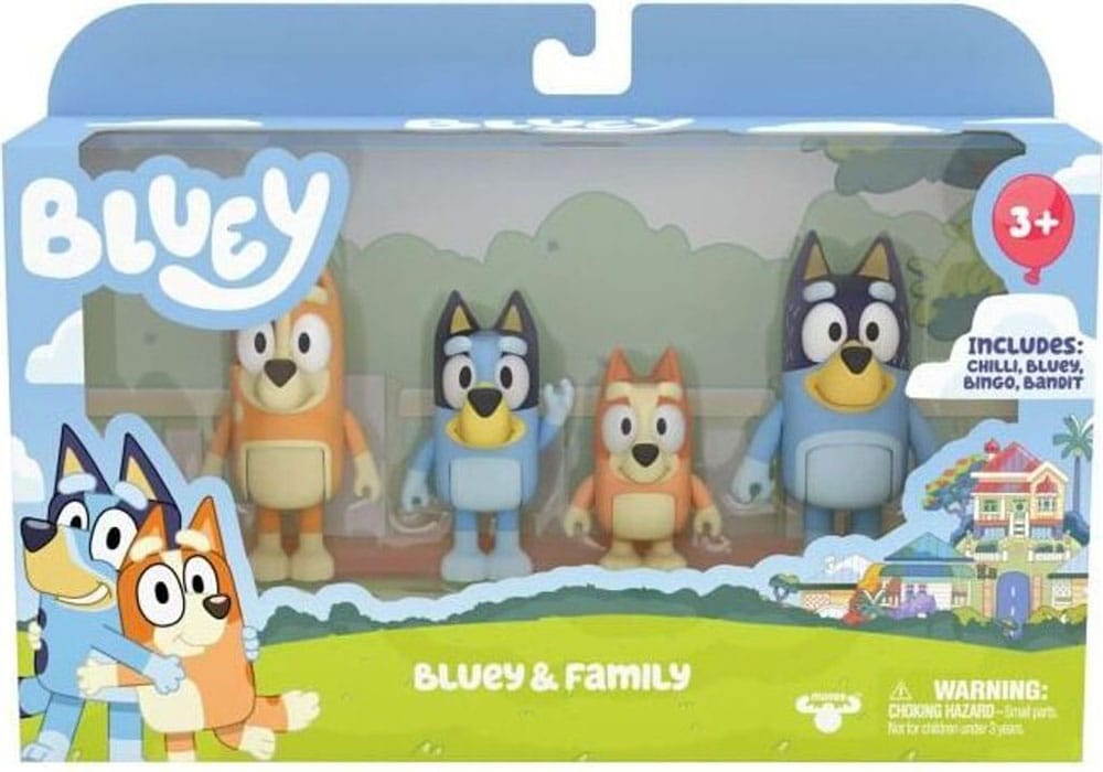 Bluey: Family 4 Piece Figure Set