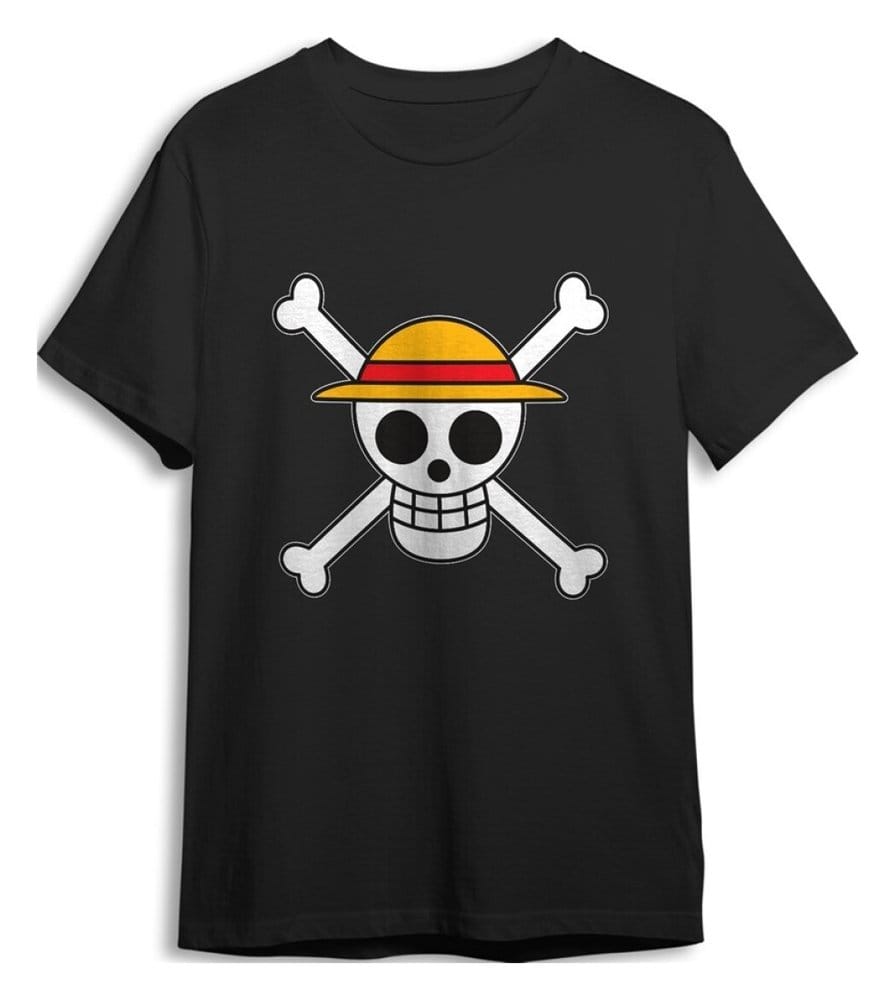 One Piece T-Shirt Skull Black Size XXL