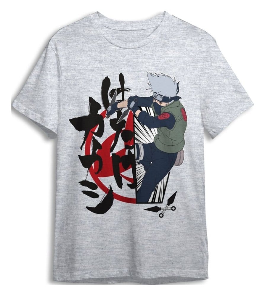 Naruto T-Shirt Kakashi Grey Size XL