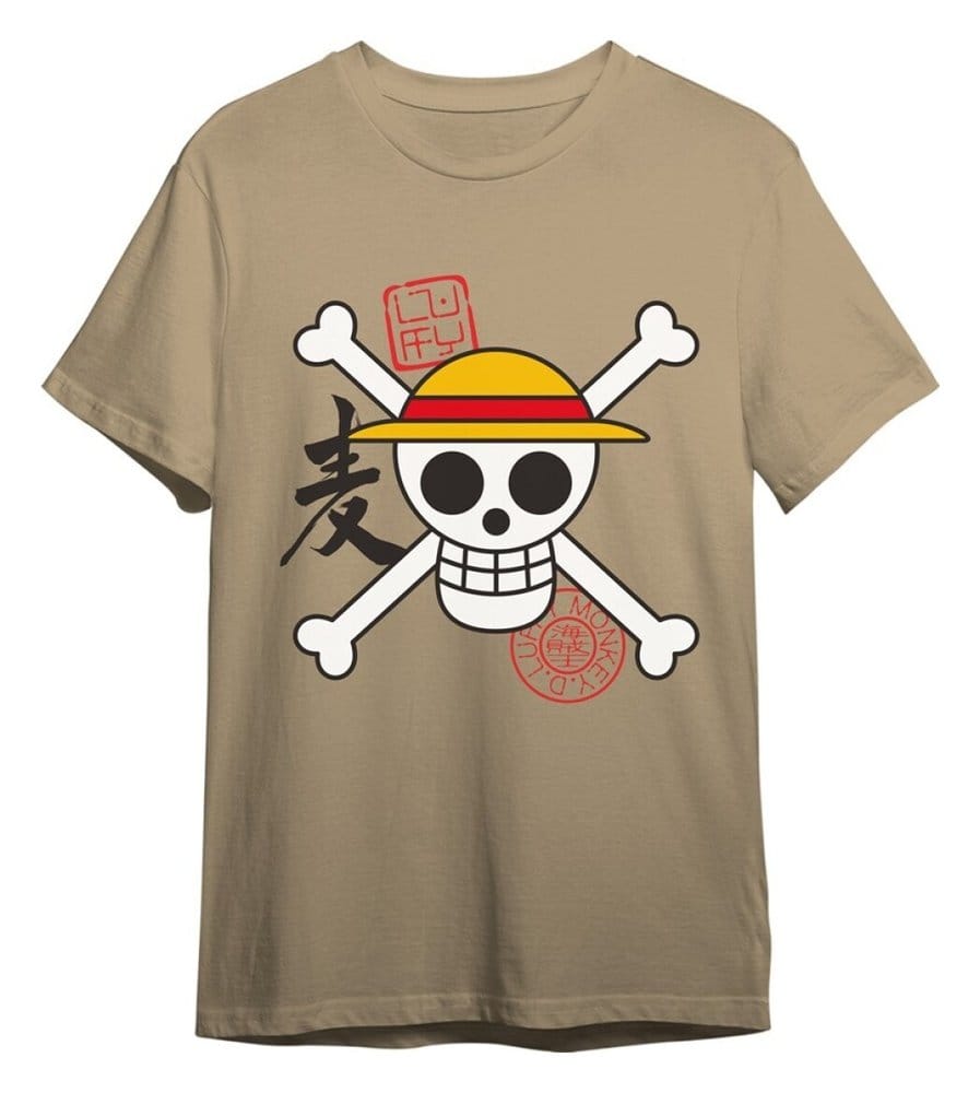 One Piece T-Shirt Skull Sand Size M