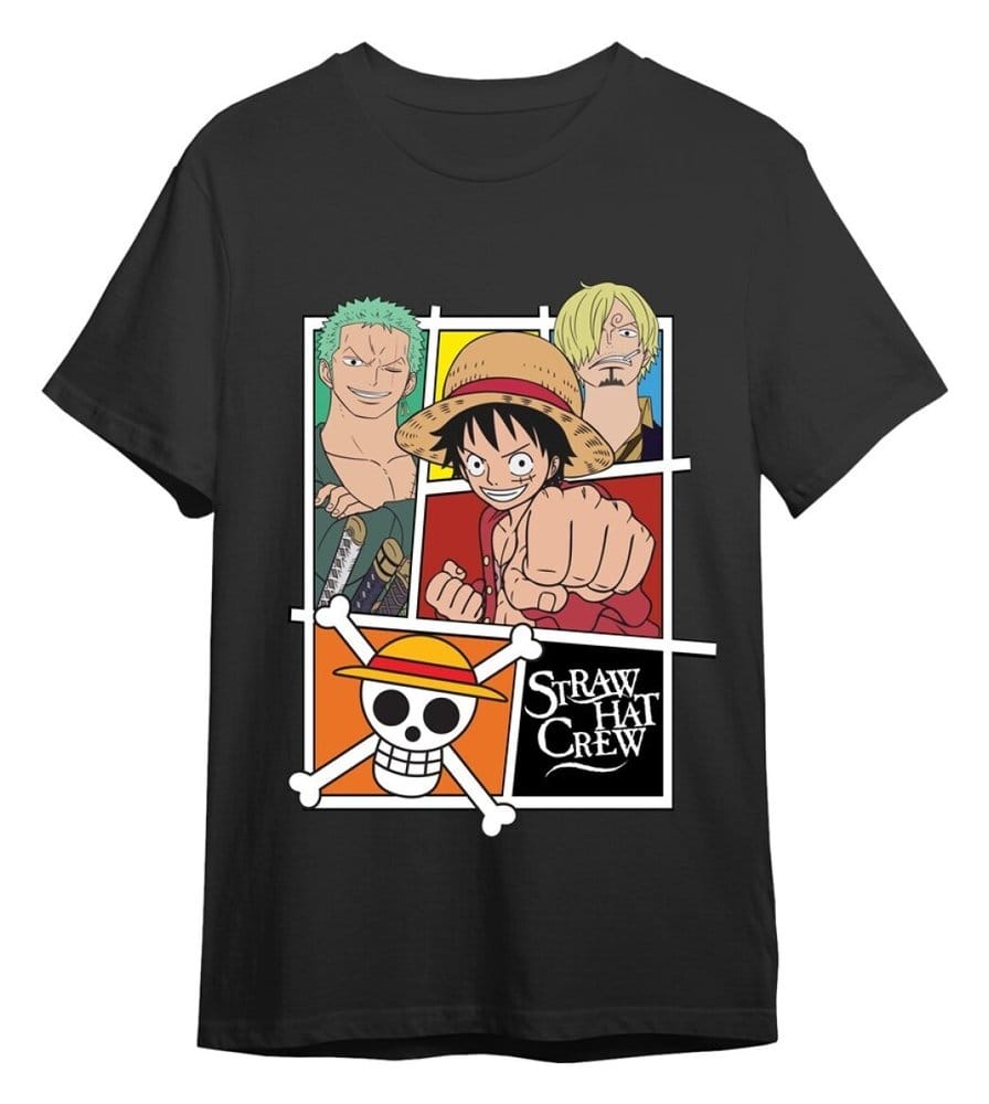 One Piece T-Shirt Straw Hat Crew Grey Size L