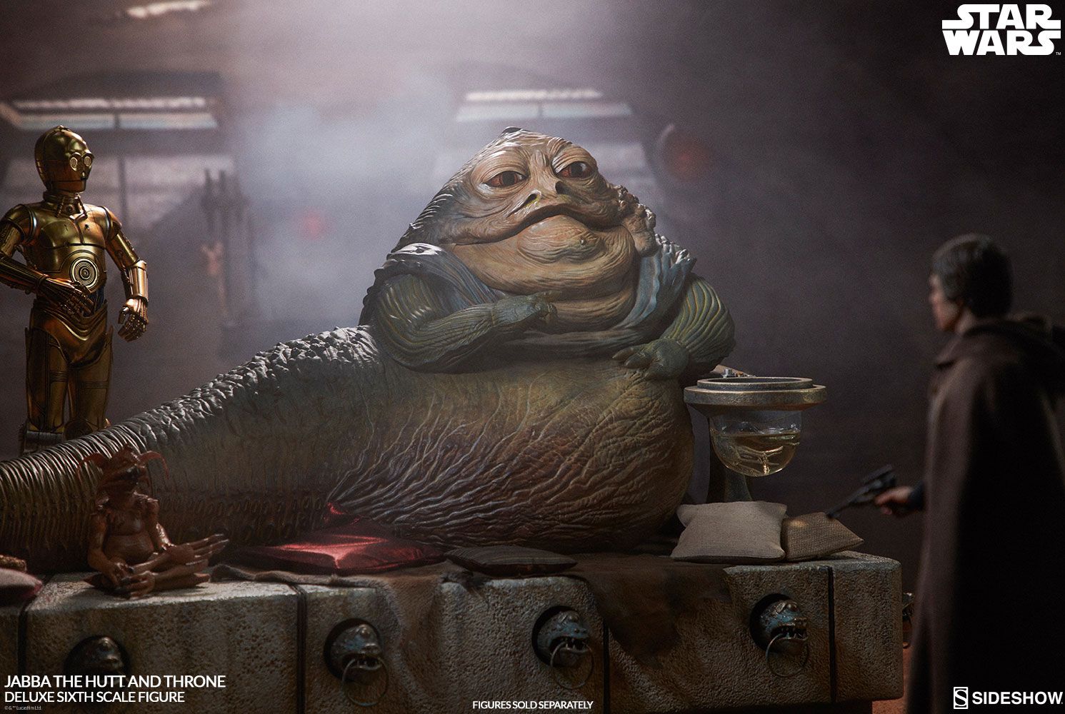 Star Wars Episode VI Action Figure 1/6 Jabba the Hutt & Throne Deluxe 34 cm