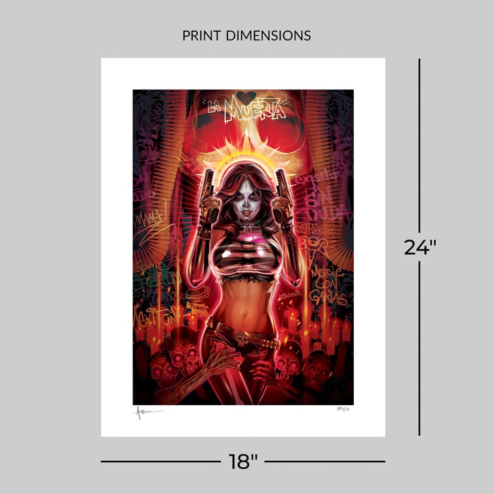 La Muerta Art Print Día De Los Muertos 61 x 46 cm - unframed