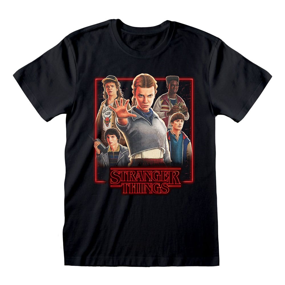 Stranger Things T-Shirt Characters in Glowing Box Size XL