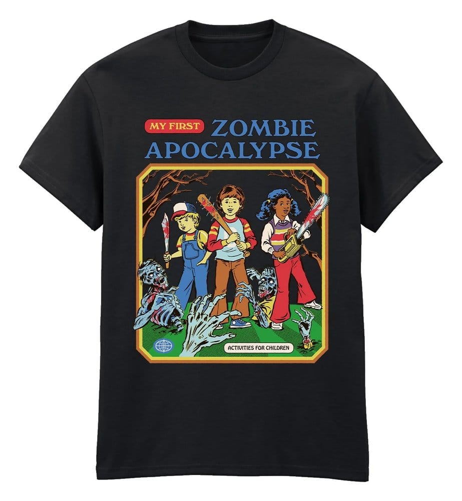 Steven Rhodes T-Shirt Zombie Apocalypse Basic Black Size S