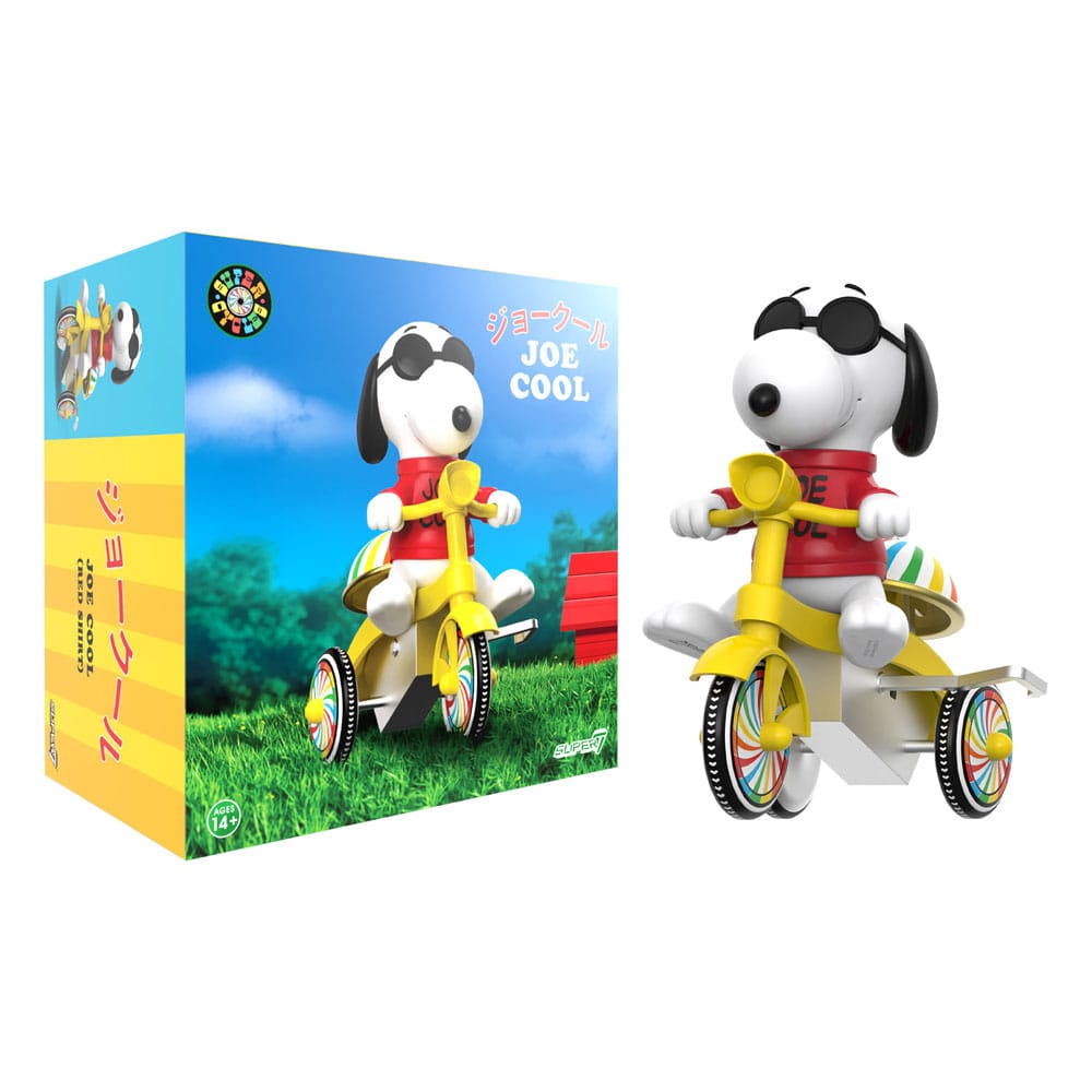 Peanuts Super Cycles Action Figure Joe Cool (Red with Yellow Trike) 13 cm