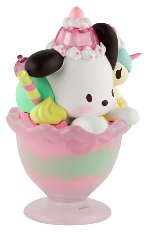 Hello Kitty & Friends Window Box Figure Fast Food Pochacco Pink Unicorn Sundae 9 cm