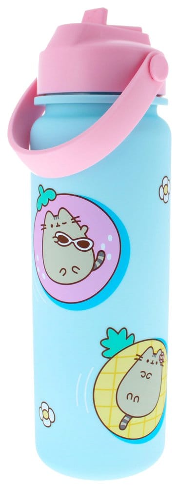 Pusheen Water Bottle Flip Top By The Pool Blue