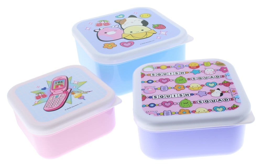 Squishmallows Snack Boxes 3-Pack