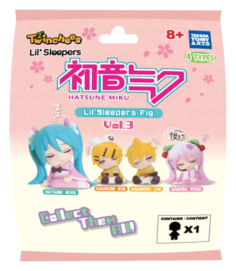Hatsune Miku Twinchees Mini Figures Lil' Sleepers Wave 3 5 cm Blind Pack Display (24)
