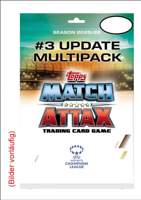 UEFA Women's Champions League Match Attax Trading Cards 2025/26 Mega Multipack Update Queens of Europe *German Version*