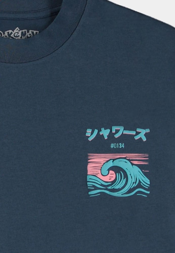 Pokémon T-Shirt Navy Vaporeon Size L