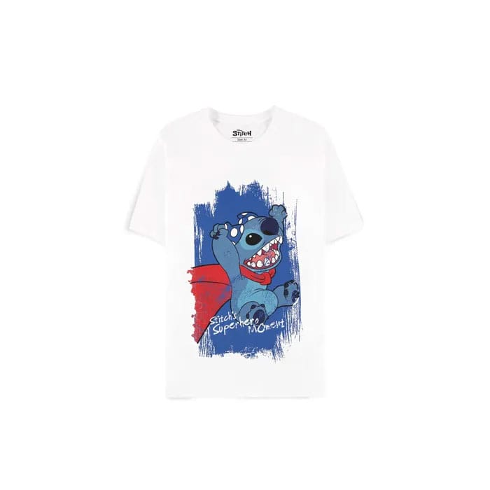 Lilo & Stitch T-Shirt Superhero White Size S