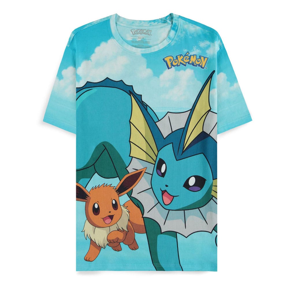 Pokémon T-Shirt Mirage AOP Eevee Evolutions Size S